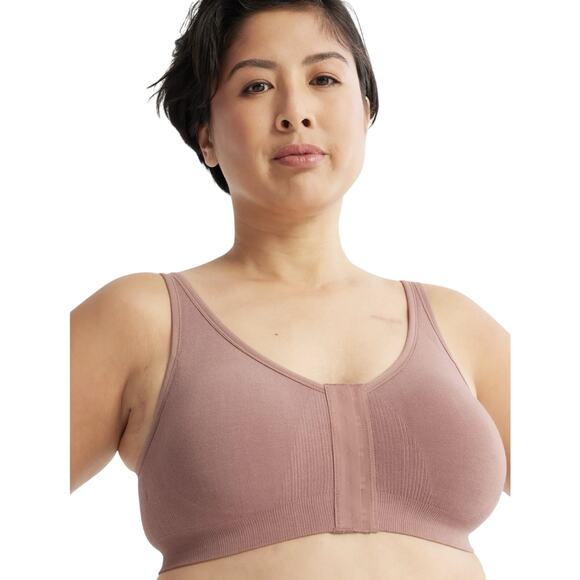 Knix Ultra Soft Front Closure Bra Size Large Surgical Recovery Bamboo Knit - Picture 1 of 5